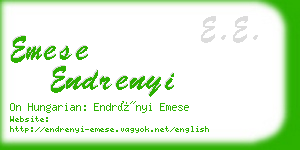 emese endrenyi business card